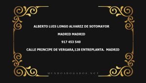 abogado Alberto Luis Longo Alvarez De Sotomayor en la localidad de Madrid