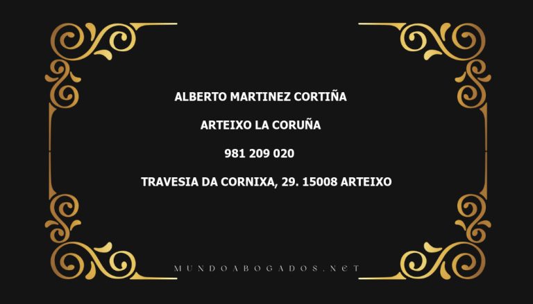 abogado Alberto Martinez Cortiña en la localidad de Arteixo