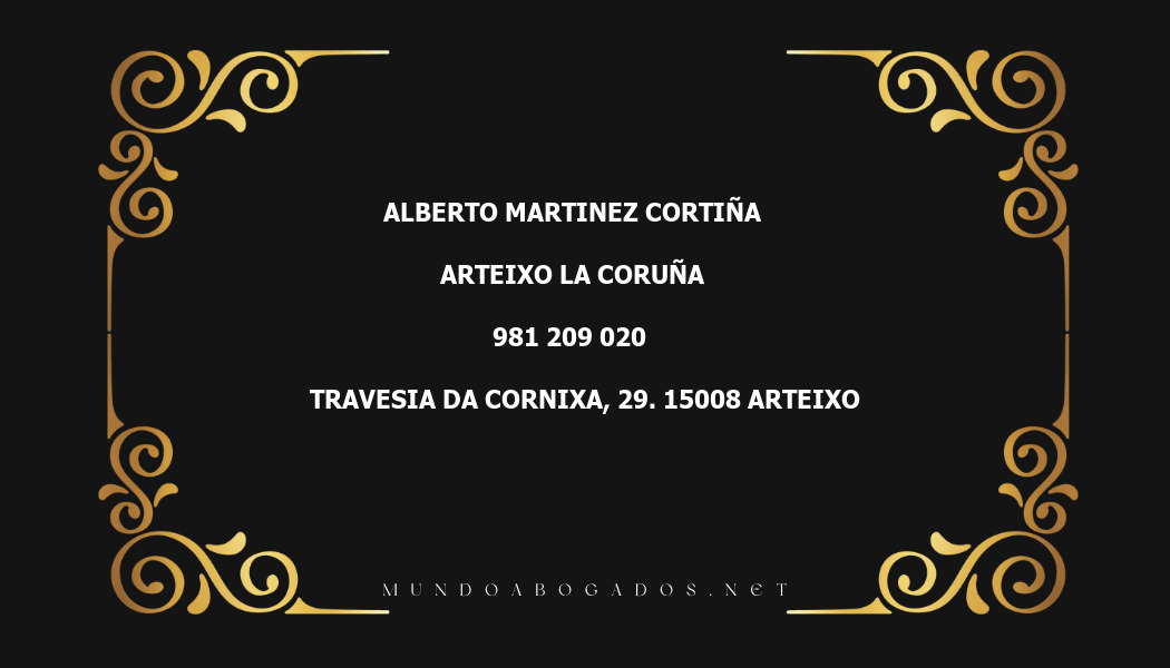 abogado Alberto Martinez Cortiña en la localidad de Arteixo