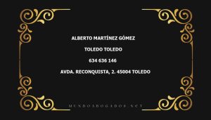 abogado Alberto Martínez Gómez en la localidad de Toledo