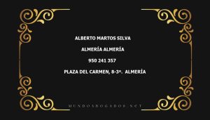 abogado Alberto Martos Silva en la localidad de Almería