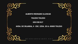 abogado Alberto Medrano Illescas en la localidad de Toledo