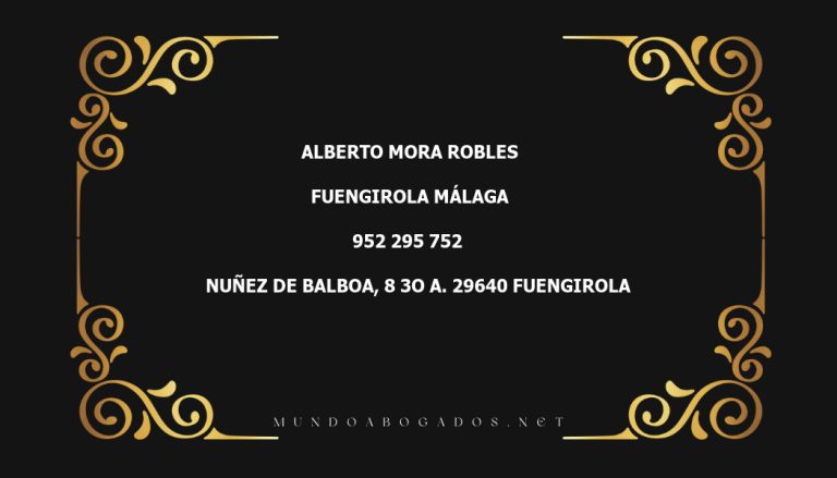 abogado Alberto Mora Robles en la localidad de Fuengirola