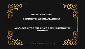 abogado Alberto Mues Florit en la localidad de Hospitalet de Llobregat