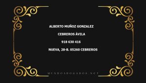 abogado Alberto Muñoz Gonzalez en la localidad de Cebreros