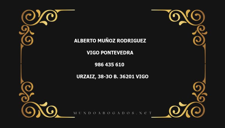 abogado Alberto Muñoz Rodriguez en la localidad de Vigo