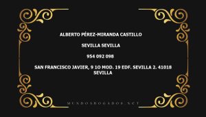 abogado Alberto Pérez-Miranda Castillo en la localidad de Sevilla