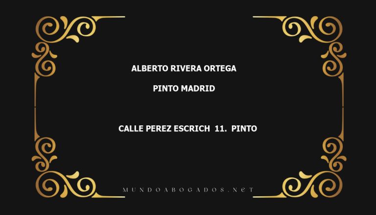 abogado Alberto Rivera Ortega en la localidad de Pinto