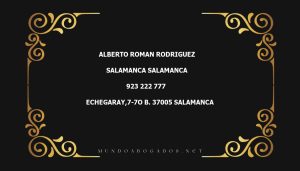 abogado Alberto Roman Rodriguez en la localidad de Salamanca