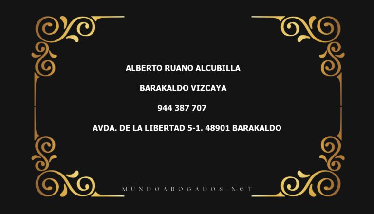 abogado Alberto Ruano Alcubilla en la localidad de Barakaldo