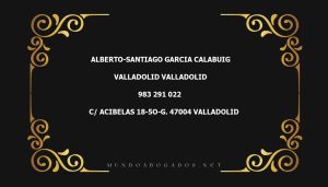 abogado Alberto-Santiago Garcia Calabuig en la localidad de Valladolid