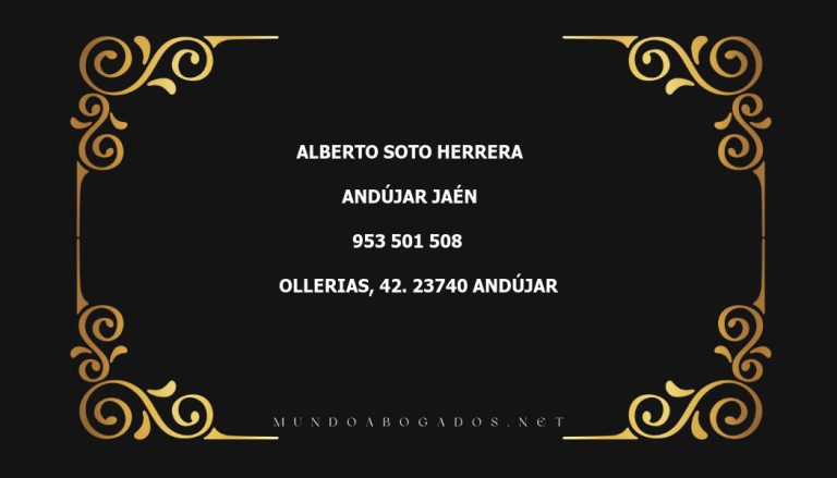 abogado Alberto Soto Herrera en la localidad de Andújar