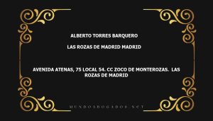 abogado Alberto Torres Barquero en la localidad de Las Rozas de Madrid