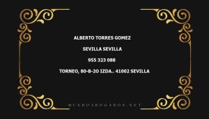 abogado Alberto Torres Gomez en la localidad de Sevilla