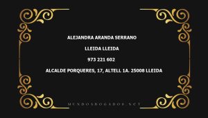 abogado Alejandra Aranda Serrano en la localidad de Lleida