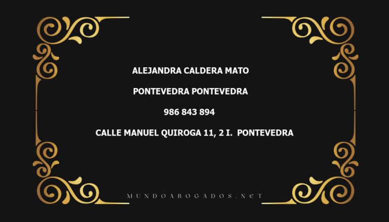 abogado Alejandra Caldera Mato en la localidad de Pontevedra