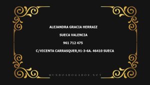 abogado Alejandra Gracia Herraiz en la localidad de Sueca