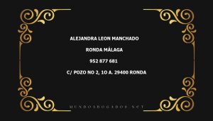 abogado Alejandra Leon Manchado en la localidad de Ronda