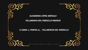 abogado Alejandra López Arévalo en la localidad de Villanueva del Pardillo