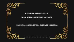 abogado Alejandra Marques Feliu en la localidad de Palma de Mallorca