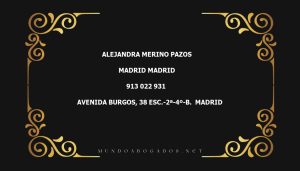 abogado Alejandra Merino Pazos en la localidad de Madrid