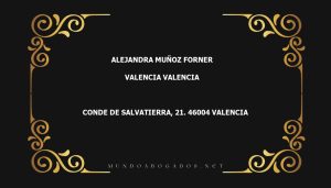 abogado Alejandra Muñoz Forner en la localidad de Valencia