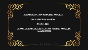 abogado Alejandra Olivia Huidobro Andueza en la localidad de Majadahonda