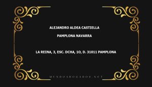 abogado Alejandro Aldea Castiella en la localidad de Pamplona