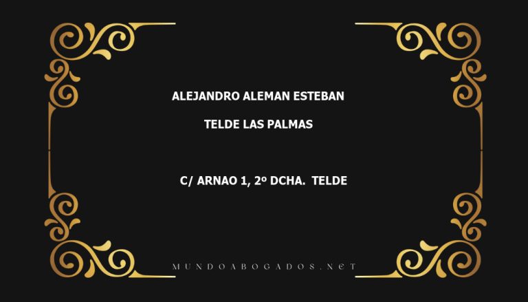 abogado Alejandro Aleman Esteban en la localidad de Telde