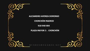 abogado Alejandro Avenza Domingo en la localidad de Chinchón