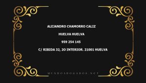 abogado Alejandro Chamorro Caliz en la localidad de Huelva