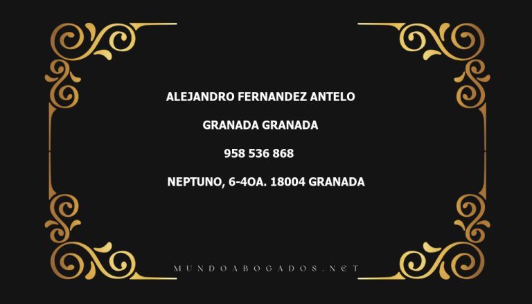 abogado Alejandro Fernandez Antelo en la localidad de Granada