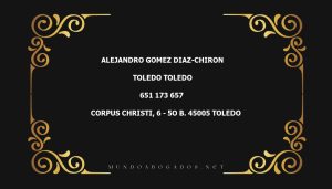 abogado Alejandro Gomez Diaz-Chiron en la localidad de Toledo