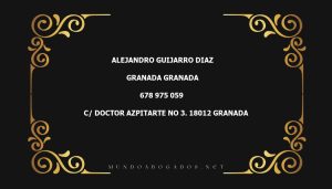 abogado Alejandro Guijarro Diaz en la localidad de Granada