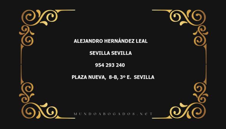 abogado Alejandro Hernández Leal en la localidad de Sevilla