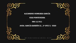 abogado Alejandro Honrubia García en la localidad de Vigo