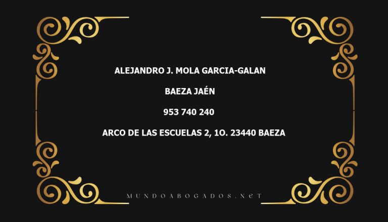 abogado Alejandro J. Mola Garcia-Galan en la localidad de Baeza