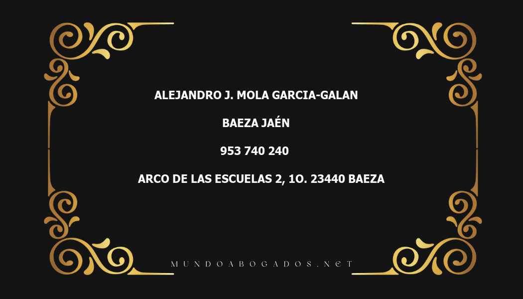 abogado Alejandro J. Mola Garcia-Galan en la localidad de Baeza