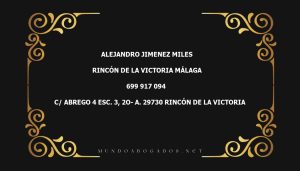 abogado Alejandro Jimenez Miles en la localidad de Rincón de la Victoria