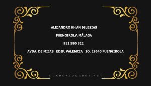 abogado Alejandro Khan Iglesias en la localidad de Fuengirola