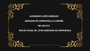 abogado Alejandro Lopez Gonzalez en la localidad de Santiago de Compostela