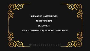 abogado Alejandro Martin Reyes en la localidad de Adeje