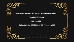 abogado Alejandro Martinez-Geijo Nogueira-Soares en la localidad de Vigo