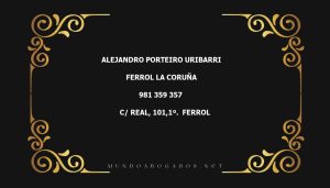 abogado Alejandro Porteiro Uribarri en la localidad de Ferrol