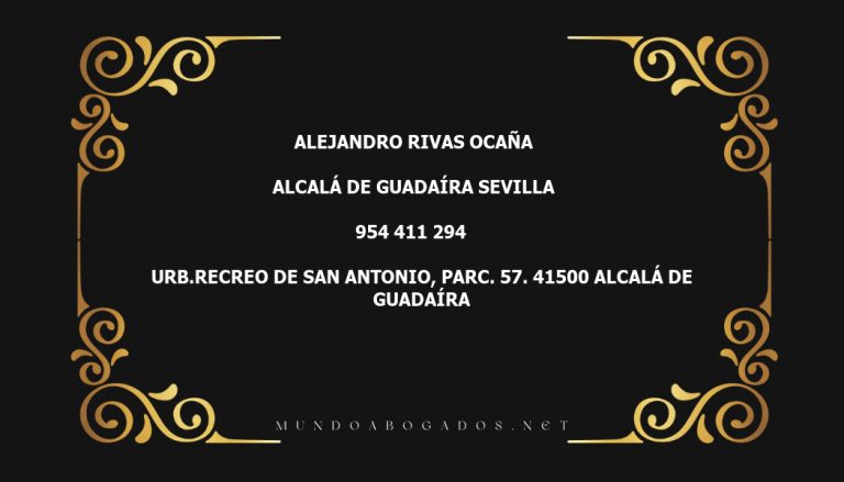 abogado Alejandro Rivas Ocaña en la localidad de Alcalá de Guadaíra