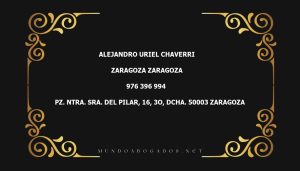 abogado Alejandro Uriel Chaverri en la localidad de Zaragoza