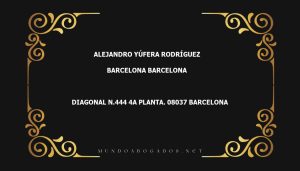 abogado Alejandro Yúfera Rodríguez en la localidad de Barcelona