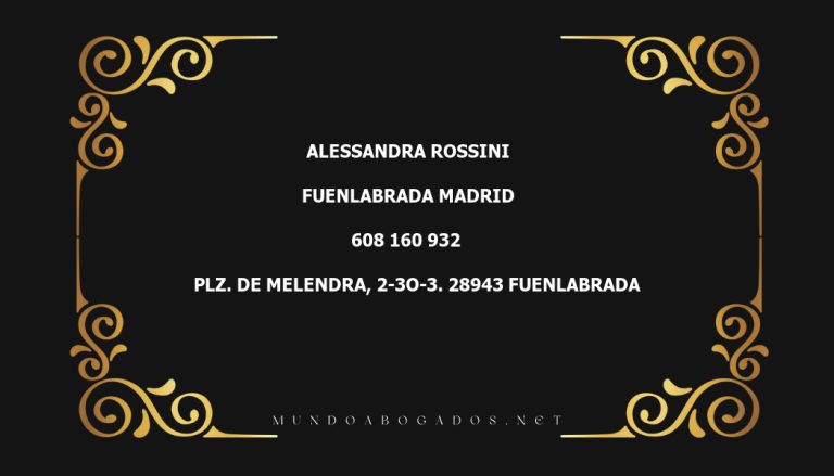 abogado Alessandra Rossini en la localidad de Fuenlabrada