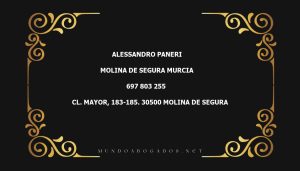 abogado Alessandro Paneri en la localidad de Molina de Segura