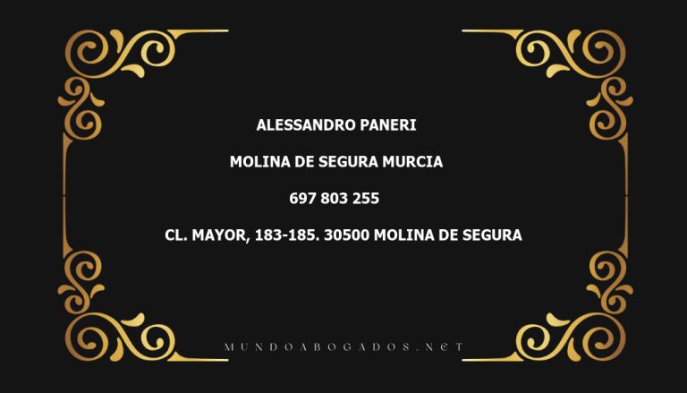 abogado Alessandro Paneri en la localidad de Molina de Segura